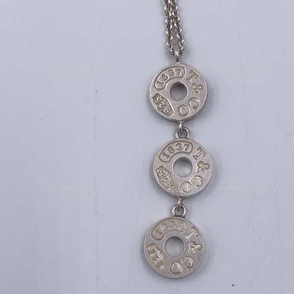 Auth Tiffany & Co Triple Circle Pendant Necklace - Picture 5 of 9